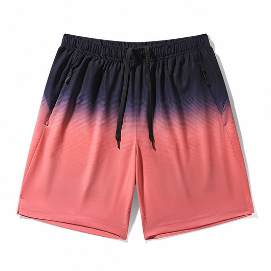 Pantalones Cortos Deportivos Ice Silk Degradado para Hombre - Ideales para Playa y Verano - Image 5