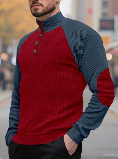 Chamarra Casual Raglan para Hombre - Cuello Alto Suelto Primavera Otoño - Image 17