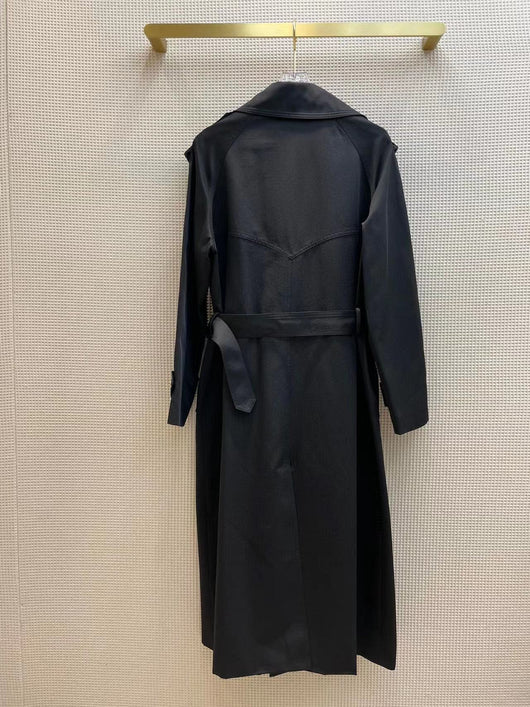 Gabardina con Diseño Ajustado a la Cintura y Forro Jacquard - Image 5