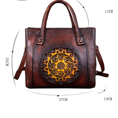 Bolso Bandolera Retro de Cuero Genuino - Diseño Vintage Portátil - Image 4