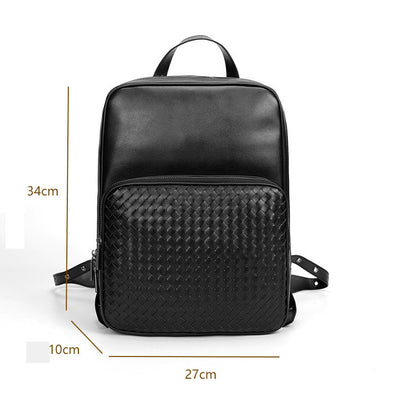 Mochila de Negocios Casual Tejida - Bolso de Viaje Minimalista para Hombre - Image 6