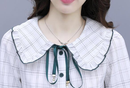 Vestido Camisero Vintage con Cuello Muñeca - Manga Larga para Mujer - Image 14