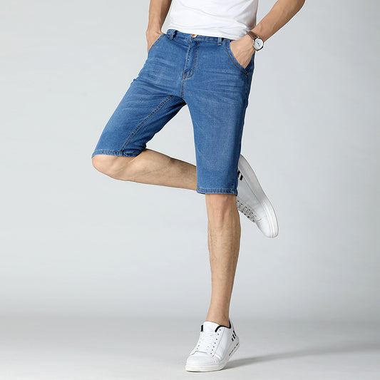 Shorts de Mezclilla Elástica y Transpirable