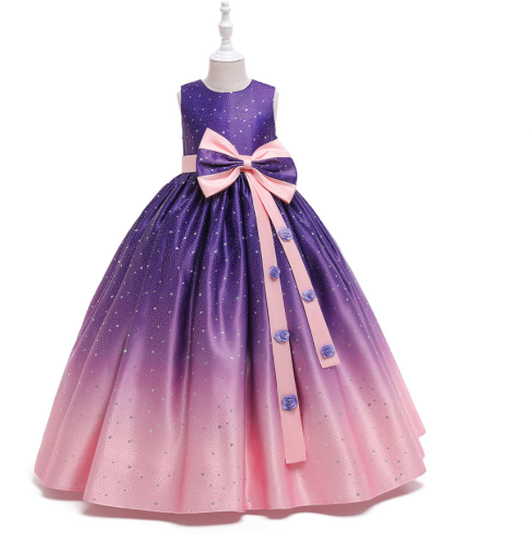 Vestido Infantil Elegante Estilo Internacional - Falda Larga para Celebraciones - Image 3