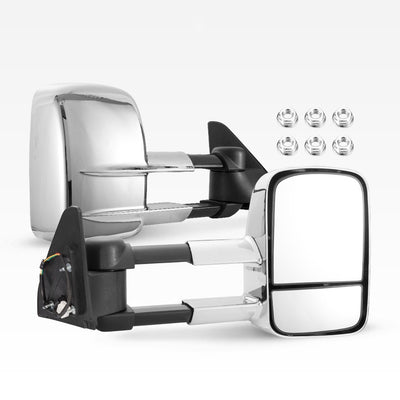 Espejo Retrovisor Plegable Gran Angular Plateado Cromado - Image 2