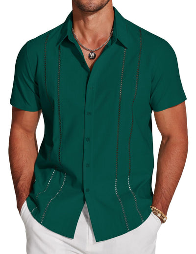 Camisa Hawaiana Versátil de Manga Corta para Hombre - Image 5