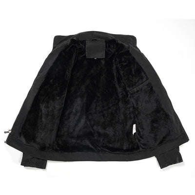 Chaqueta de Cuero PU con Cuello Mao para Hombre - Image 4