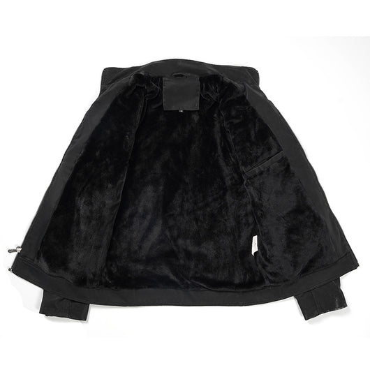 Chaqueta de Cuero PU con Cuello Mao para Hombre - Image 4