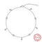 Women's Original Zirconia Pendant Simple Anklet White Gold Color