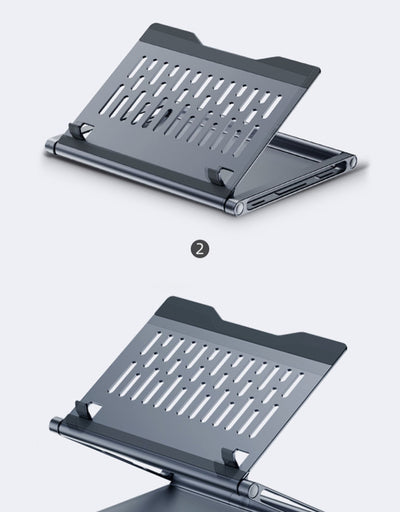 Soporte para Laptop con Estación de Acoplamiento 8 en 1 - Image 3