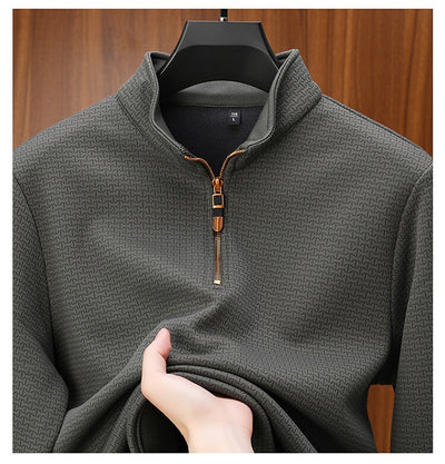 Playera de Cuello Alto con Cierre Medio para Otoño e Invierno - Manga Larga para Hombre - Image 20