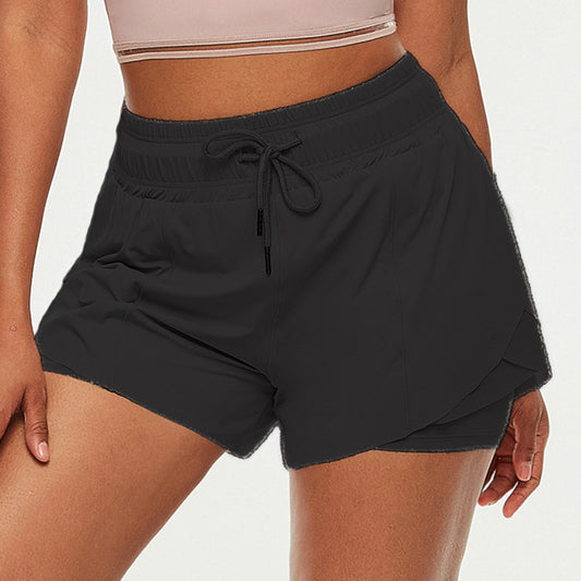 Shorts de Fitness Dos Capas Anti-transparencia para Yoga y Running - Image 2
