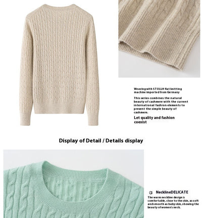 Suéter de Cuello Redondo para Mujer en Cashmira Pura - Image 17