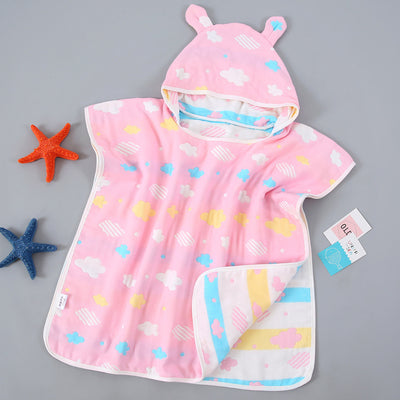 Capa de Baño Infantil con Capucha de Algodón Gasa Pura - Image 25