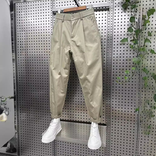 Pantalones Casuales Holgados Estilo Coreano de Color Sólido para Hombre - Image 5
