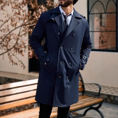 Abrigo Trench Doble Botonadura Casual para Hombre - Image 4