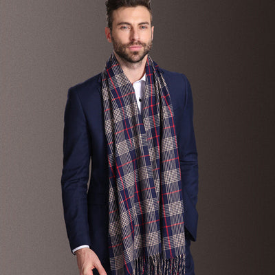 Bufanda Escocesa para Hombre Invierno Cálida Estilo Europa - Image 9