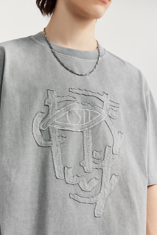Camiseta Hombre Lavada con Bordado Artesanal Corte Relajado - Image 5