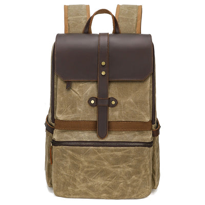 Mochila Hombre Cuero Crazy Horse Impermeable con Diseño Batik - Image 7