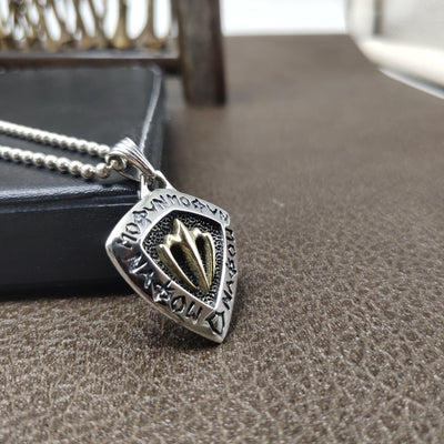Collar Unisex Acero Sterling 925 Diseño Tridente Coreano Moderno - Image 2