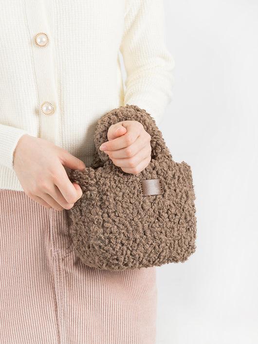Bolso Cuadrado Pequeño en Lana de Cordero - Image 3