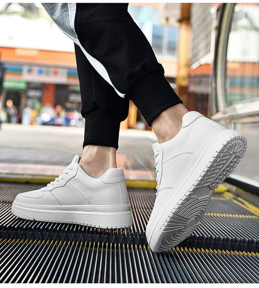 Tenis Blancos Bajos Estilo Coreano para Hombre - Image 19