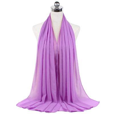 Pañuelo Hijab Burbuja Perla Monocromático en Chifón - Image 28