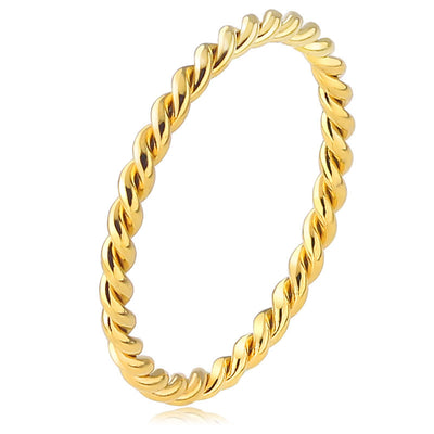 Anillo Retorcido de Acero Titanio para Mujer - Image 7