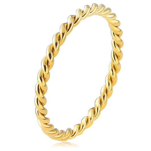 Anillo Retorcido de Acero Titanio para Mujer - Image 7