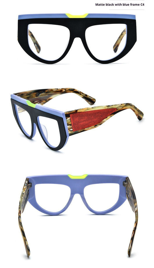 Lentes Gafas Ojo de Gato Patchwork Multicolor con Montura Mate - Image 11
