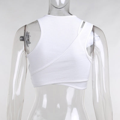 Conjunto de Dos Piezas Asimétrico con Top Fruncido para Verano - Image 14