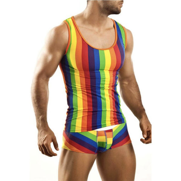 Chaleco Deportivo Outdoor con Rayas Arcoíris para Hombre