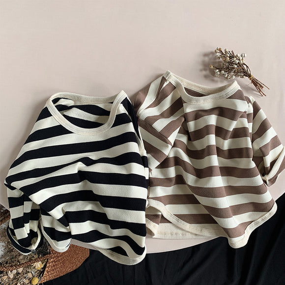 Playera Infantil a Rayas de Manga Larga