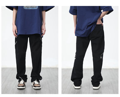 Pantalones Rectos con Cierre y Abertura Lateral Diseño Niche - Image 8