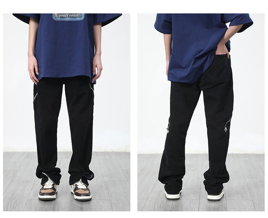 Pantalones Rectos con Cierre y Abertura Lateral Diseño Niche - Image 8