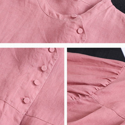 Camisa Holgada de Algodón y Lino Talla Grande - Image 6