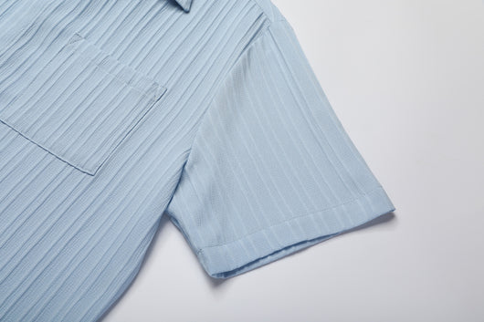 Camisa Cardigan Manga Corta para Hombre - Estilo Moderno y Versátil - Image 16