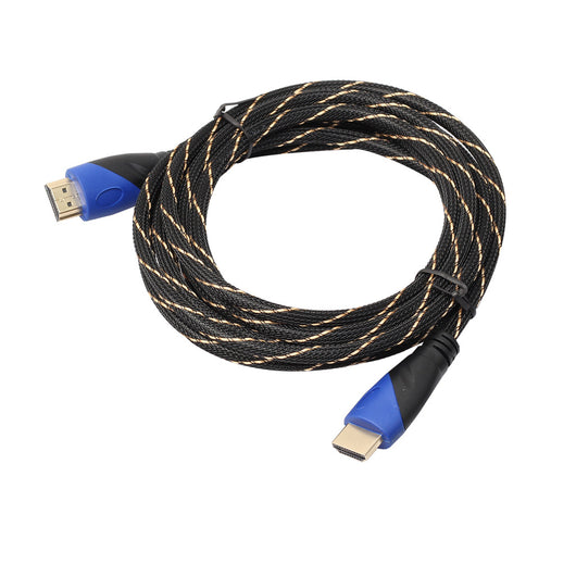 Cable de Video Macho a Macho con Conector Azul Negro y Detalles Dorados - Image 15
