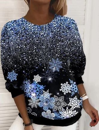 Blusa Casual Estampado Gotas de Lluvia para Mujer - Image 8