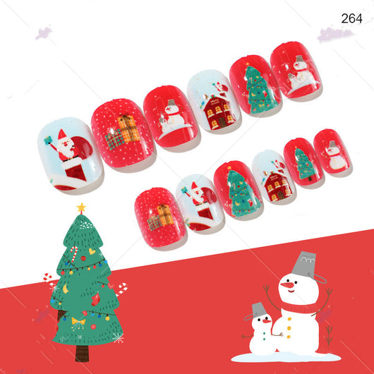 Uñas Postizas Navideñas para Niñas - Set 24 Piezas Listas para Usar - Image 5