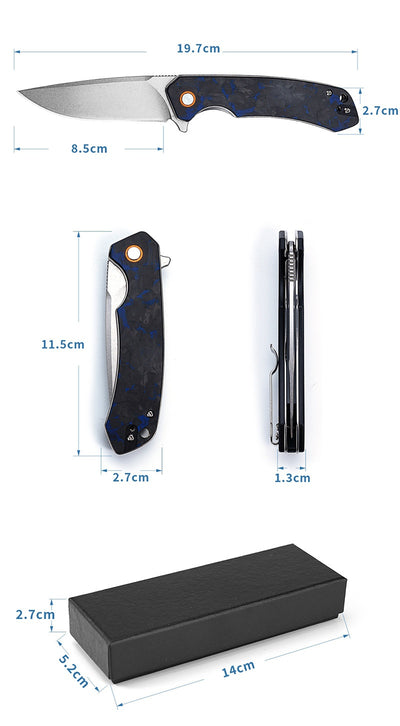 Cuchillo Plegable de Alta Dureza con Estuche de Transporte - Image 11