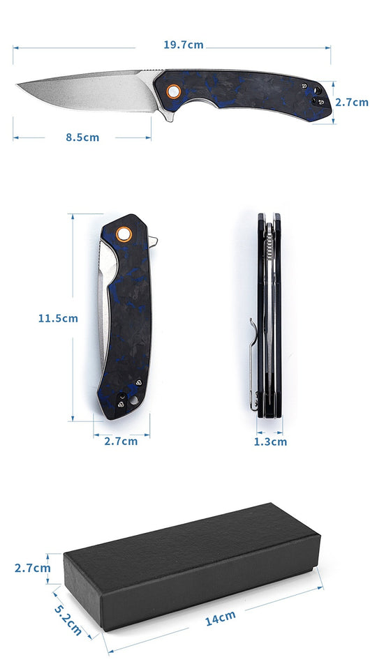 Cuchillo Plegable de Alta Dureza con Estuche de Transporte - Image 11