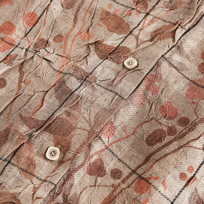 Camisa Suelta Estampado Flores y Hojas para Hombre - Image 9