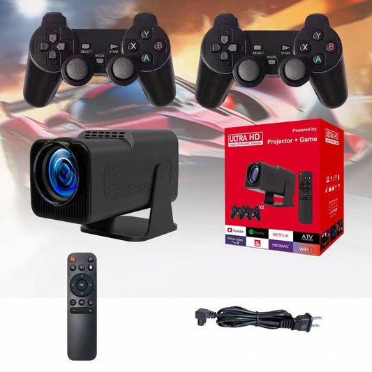 Proyector Gaming HD Inalámbrico con Pantalla y Control Remoto para Casa