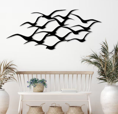 Decoración de Pared Pájaros Voladores en Metal Artesanal - Image 4