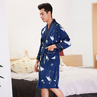 Bata de Seda para Hombre - Pijama Largo Premium para Casa - Image 10
