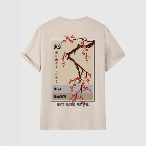 Playera Estampada Festival de Flores Tokio para Hombre