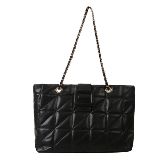 Bolso de Hombro Acolchado Estilo Chanel con Cadena Dorada - Image 13