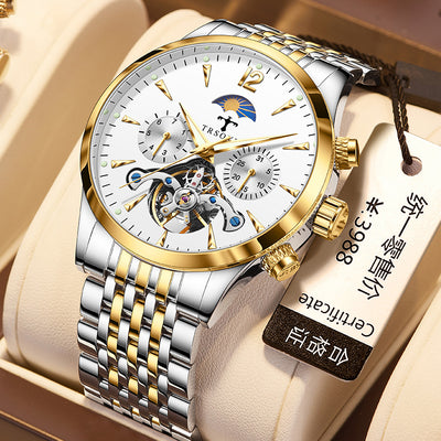 Reloj Mecánico Tourbillon Hueco Luminoso Resistente al Agua para Hombre - Image 7