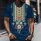 Camiseta Estilo Étnico con Impresión 3D Digital para Hombre